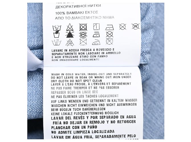 Chaqueta Blouson Miu Miu de chambray en algodón azul - vista 10