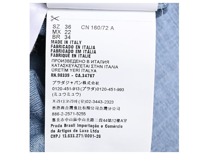 Chaqueta Blouson Miu Miu de chambray en algodón azul - vista 8