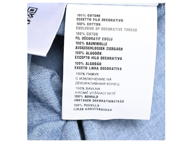 Chaqueta Blouson Miu Miu de chambray en algodón azul - vista 9