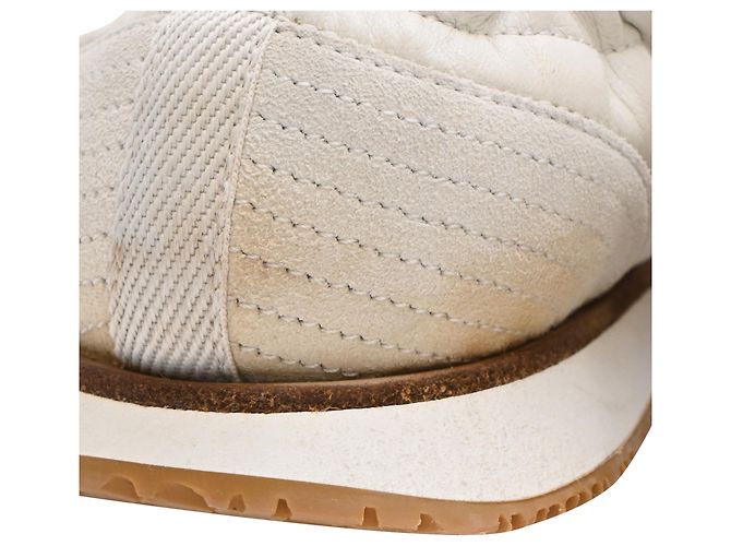 Baskets Hermès Jet en daim blanc - vue 11