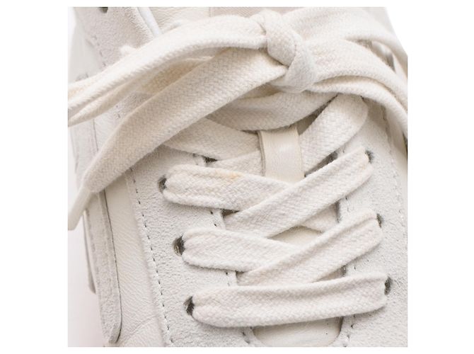 Baskets Hermès Jet en daim blanc - vue 14