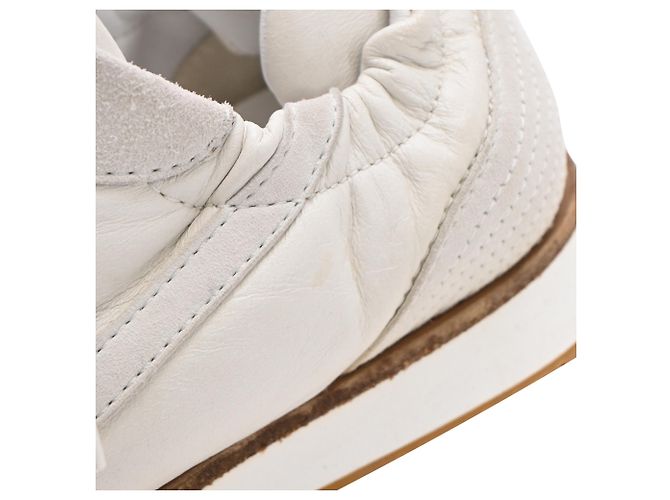 Baskets Hermès Jet en daim blanc - vue 15