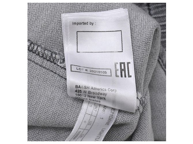 Blusa de algodón gris con botones y mangas abullonadas Ba&Sh - vista 9