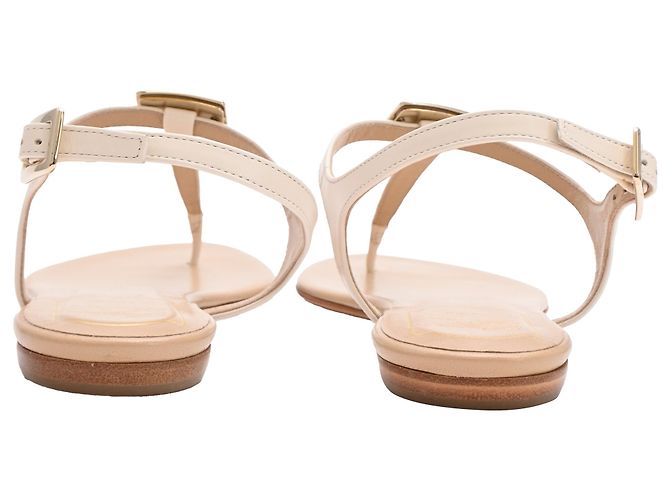 Sandali con cinturino a T Roger Vivier in pelle bianca - vista 3