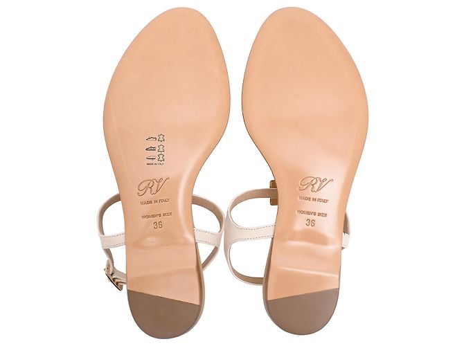 Sandali con cinturino a T Roger Vivier in pelle bianca - vista 6