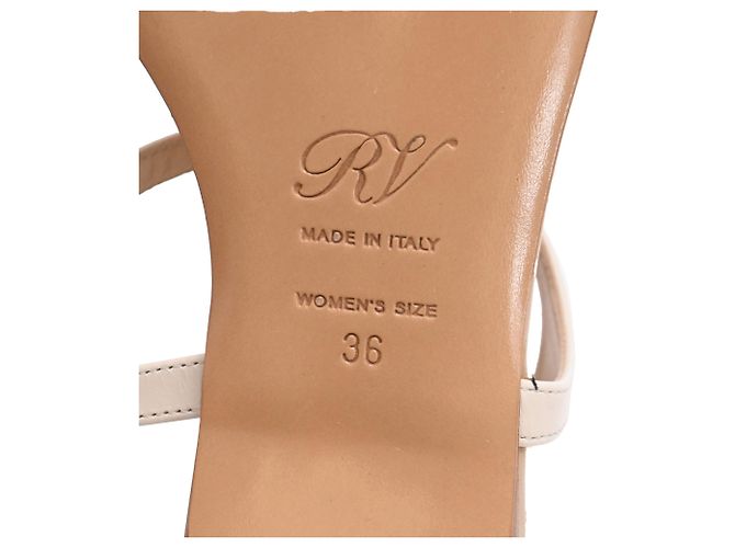Sandali con cinturino a T Roger Vivier in pelle bianca - vista 7