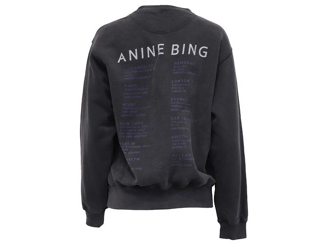 Sudadera Anine Bing Ramona Stardust en algodón gris - vista 4