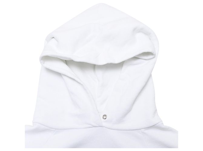 Prada Hoodie mit Logo-Print aus weißer Baumwolle - Ansicht 4