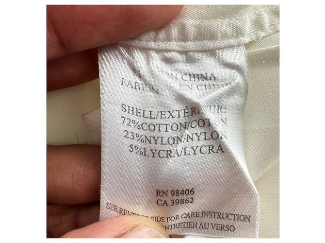 Camisa de botões Theory em algodão branco - vista 6