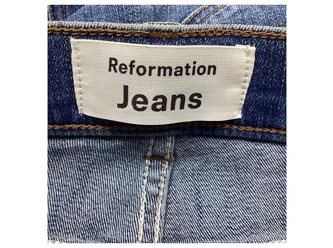 Vaqueros Skinny-Fit Reformation en algodón azul - vista 5