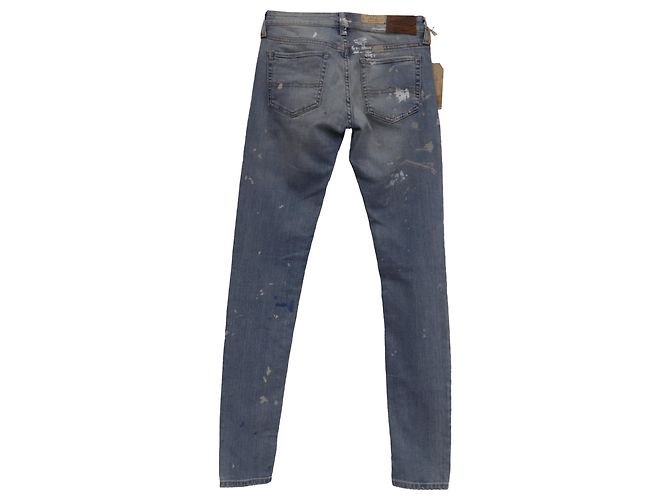 Vaqueros Ralph Lauren Denim & Supply Distressed en algodón azul claro - vista 2