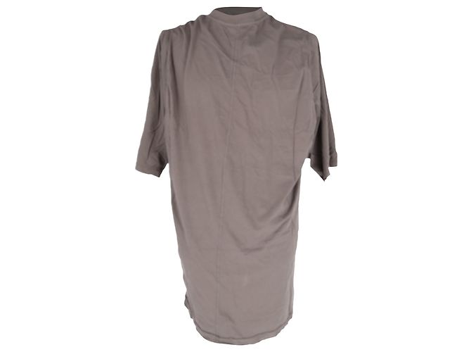 T-shirt Oversized Rick Owens in cotone beige - vista 2