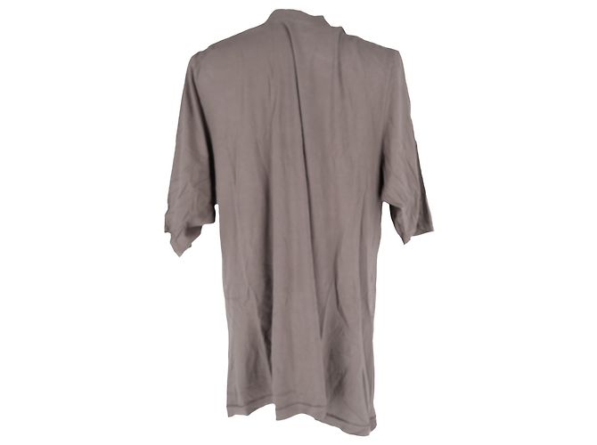 T-shirt Oversized Rick Owens in cotone beige - vista 4
