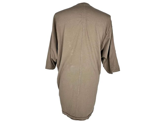 T-shirt Oversized Rick Owens in cotone beige - vista 5
