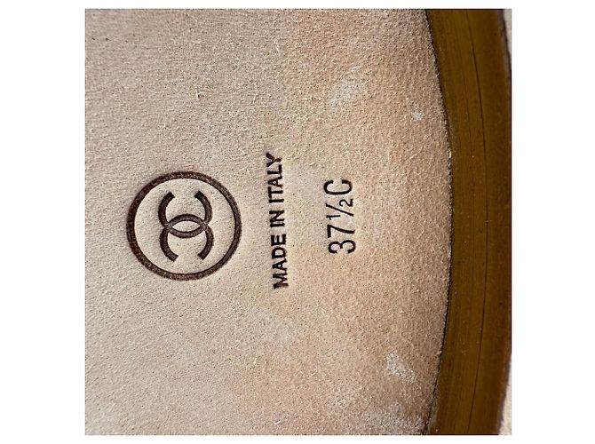 Chanel Interlocking CC Logo Mid-Calf Riding Boots in Camel Suede - view 7