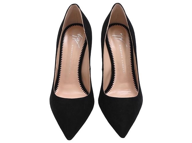 Décolleté a punta Giuseppe Zanotti Bolt G in camoscio nero - vista 2