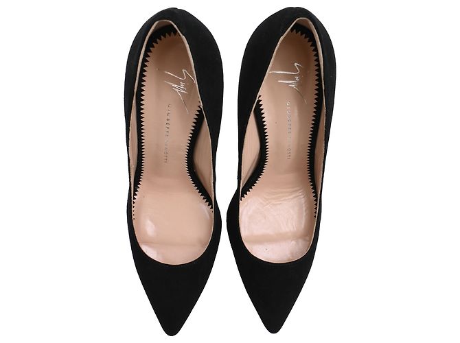 Décolleté a punta Giuseppe Zanotti Bolt G in camoscio nero - vista 5