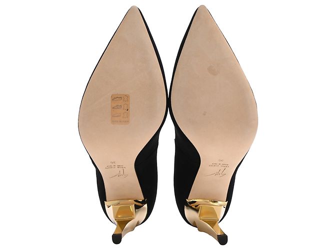 Décolleté a punta Giuseppe Zanotti Bolt G in camoscio nero - vista 6