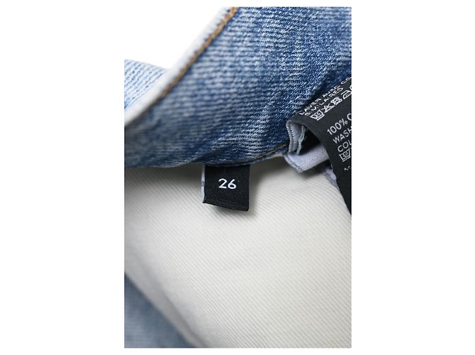 Céline Jeans Wideleg Celine en coton bleu clair - vue 10