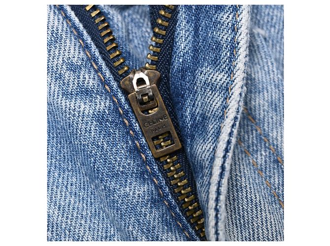 Céline Jeans Wideleg Celine en coton bleu clair - vue 15