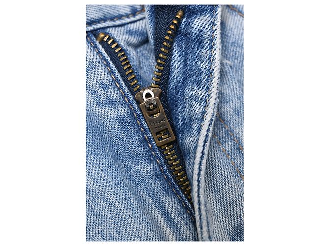 Céline Jeans Wideleg Celine en coton bleu clair - vue 16