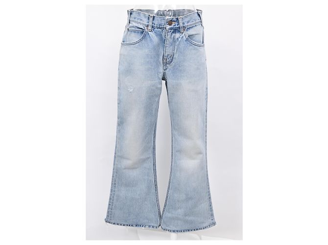 Céline Jeans Wideleg Celine en coton bleu clair - vue 2