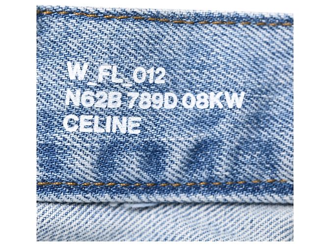 Céline Jeans Wideleg Celine en coton bleu clair - vue 7