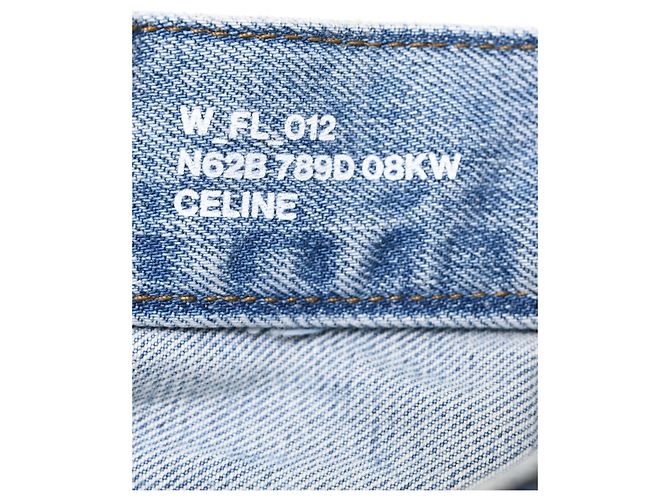 Céline Jeans Wideleg Celine en coton bleu clair - vue 8