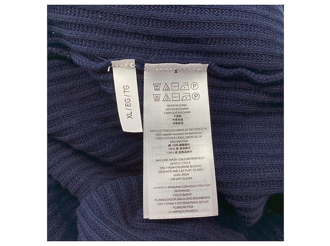 Michael Kors Kapuzenpullover aus Rippstrick in dunkelblauem Baumwollstoff - Ansicht 5