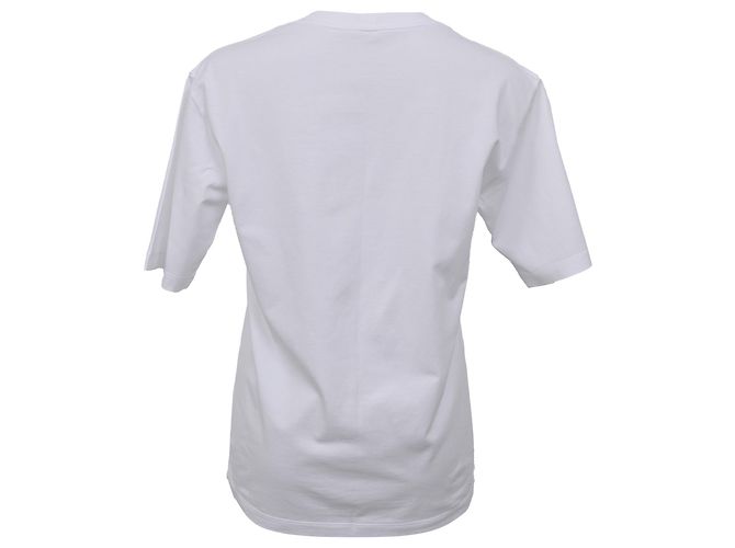 Céline T-shirt Loose em jersey Celine em algodão branco - vista 3