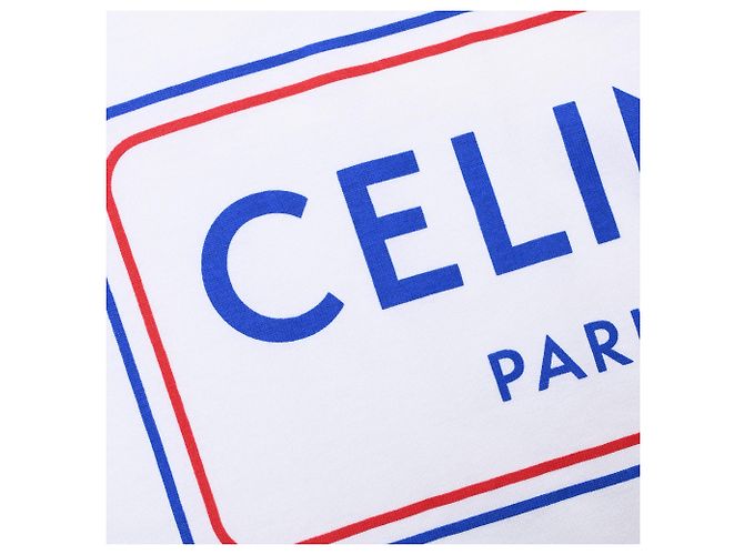 Céline T-shirt Loose em jersey Celine em algodão branco - vista 5
