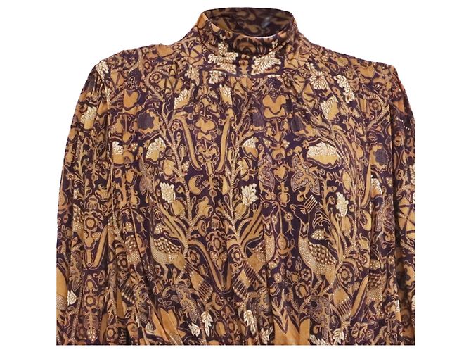 Mini abito a collo alto stampato Ulla Johnson in rayon multicolore - vista 2