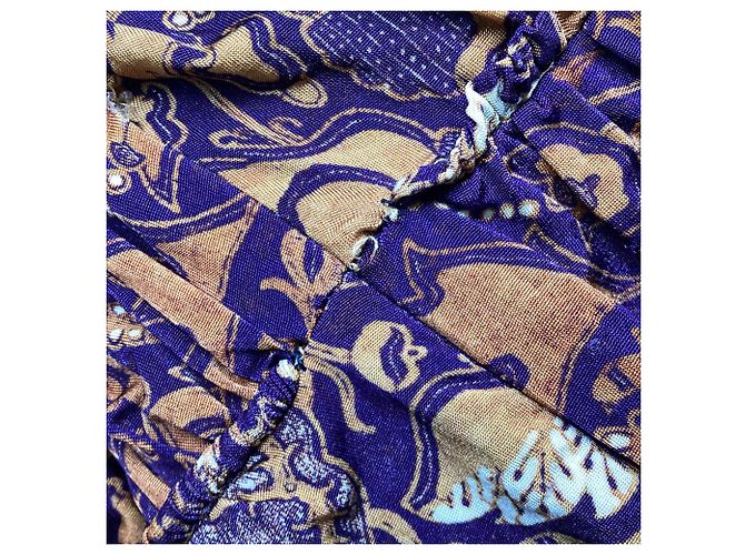 Mini abito a collo alto stampato Ulla Johnson in rayon multicolore - vista 7