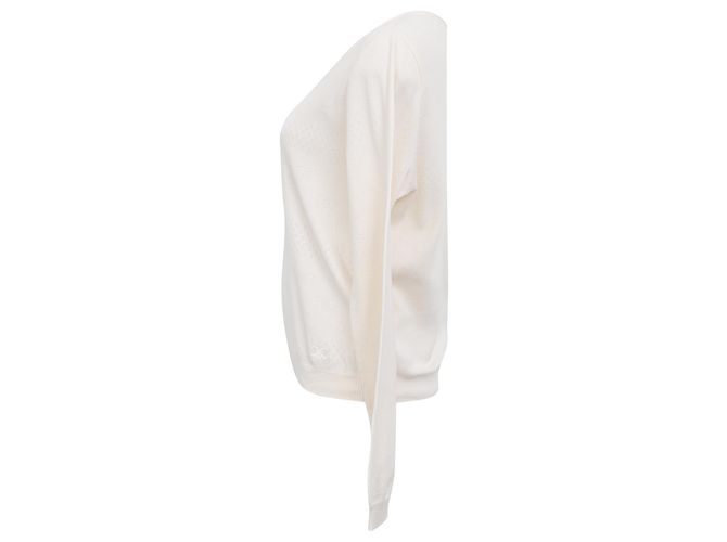 Céline Top de manga larga Celine en algodón crema - vista 2