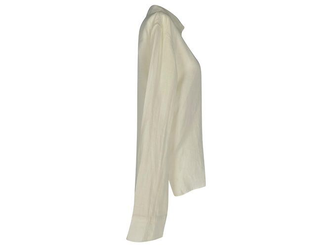 Camisa de botones Jil Sander en lino blanco - vista 2
