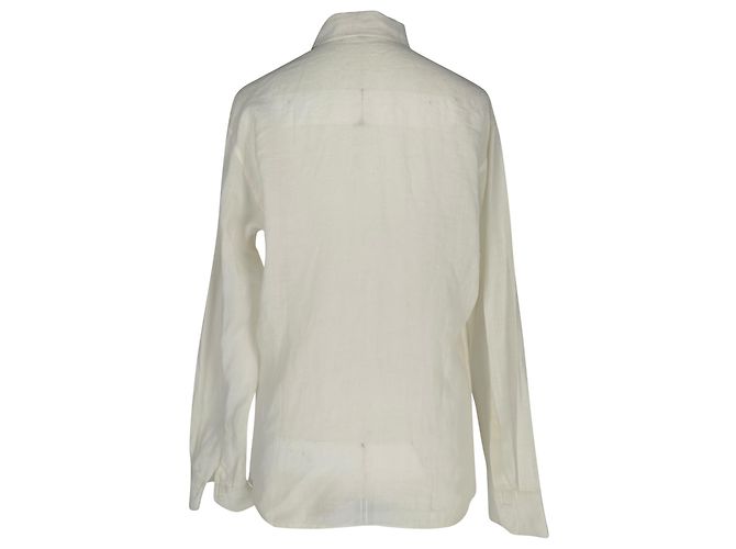 Camisa de botones Jil Sander en lino blanco - vista 3