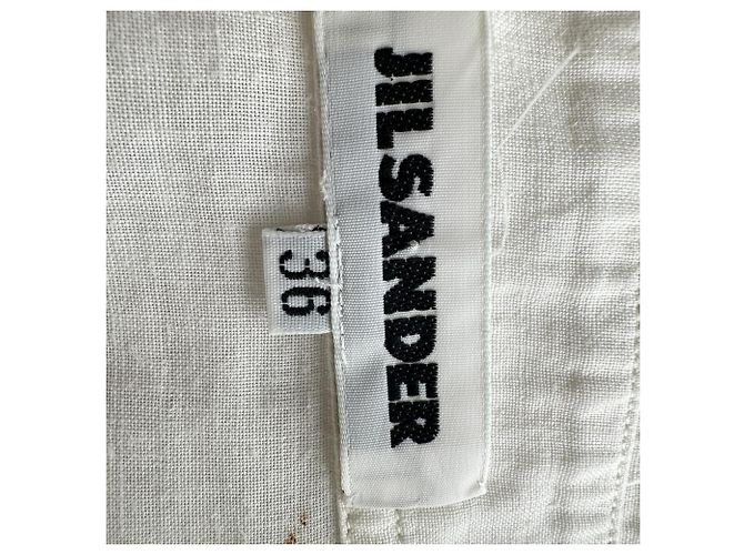 Camisa de botones Jil Sander en lino blanco - vista 4