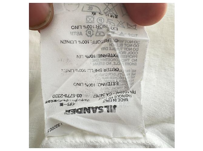 Camisa de botones Jil Sander en lino blanco - vista 6