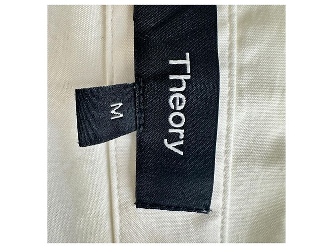 Camisa de botones Theory en algodón blanco - vista 4