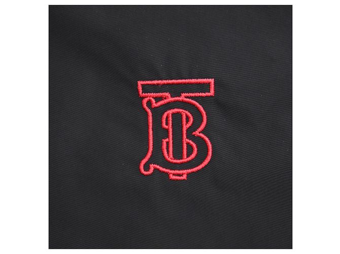 Burberry Jacke mit Reißverschluss und gesticktem Logo aus schwarzem Polyester - Ansicht 15