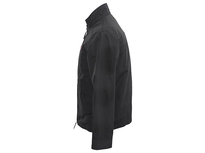 Burberry Jacke mit Reißverschluss und gesticktem Logo aus schwarzem Polyester - Ansicht 2