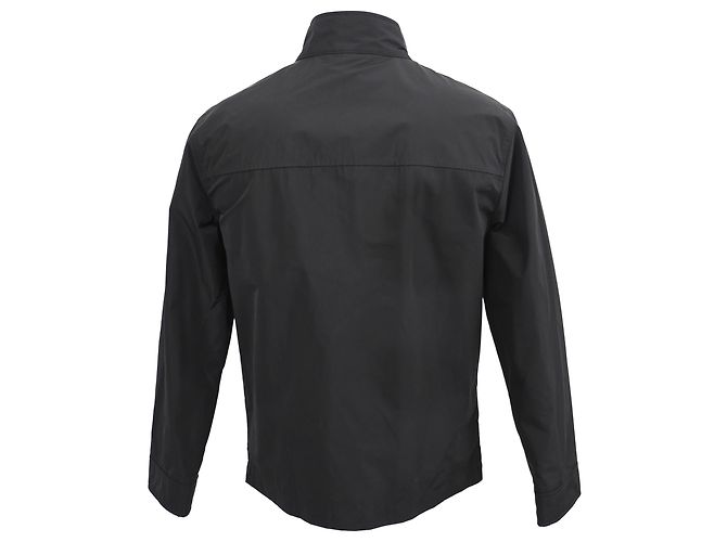 Burberry Jacke mit Reißverschluss und gesticktem Logo aus schwarzem Polyester - Ansicht 3