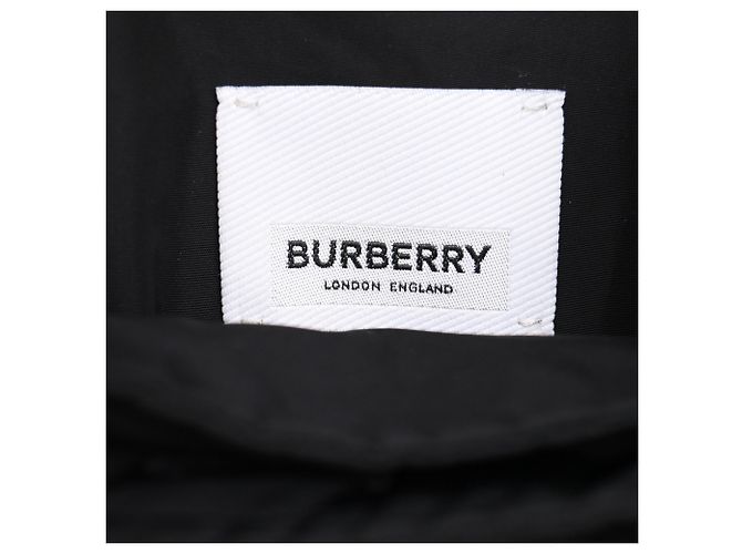 Burberry Jacke mit Reißverschluss und gesticktem Logo aus schwarzem Polyester - Ansicht 5