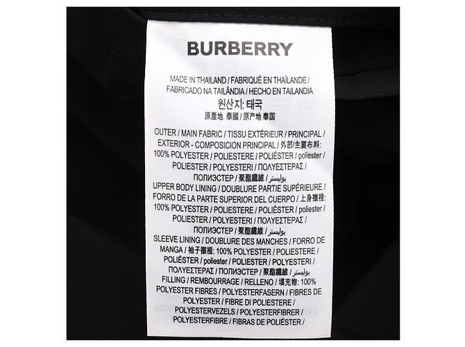Burberry Jacke mit Reißverschluss und gesticktem Logo aus schwarzem Polyester - Ansicht 6