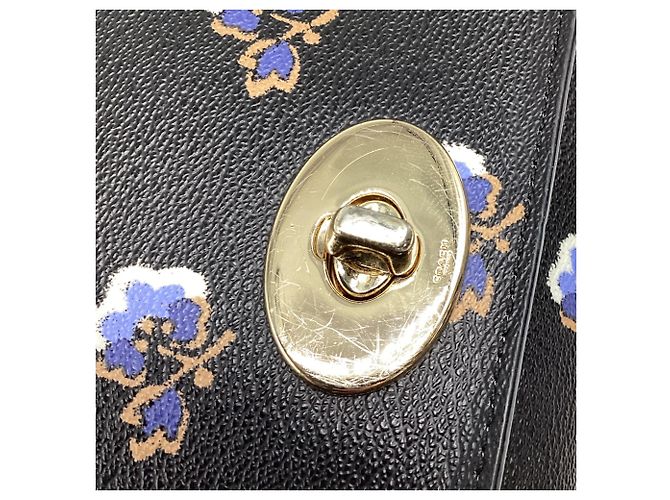 Borsa a tracolla Coach Mini Ruby con stampa floreale in pelle nera - vista 12