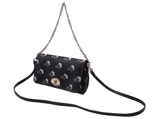 Borsa a tracolla Coach Mini Ruby con stampa floreale in pelle nera - vista 2