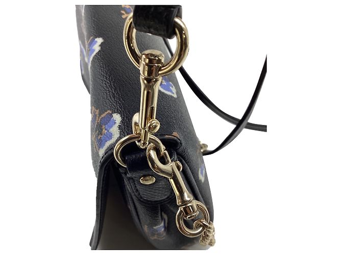 Borsa a tracolla Coach Mini Ruby con stampa floreale in pelle nera - vista 9