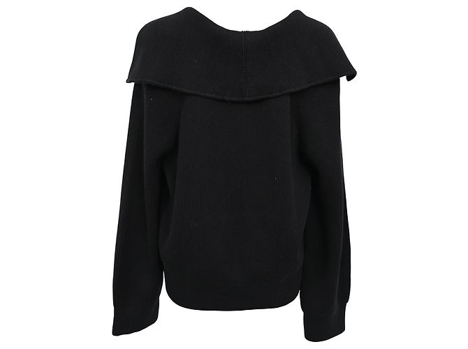 Bottega Veneta Pullover mit Polokragen aus schwarzer Baumwolle - Ansicht 3