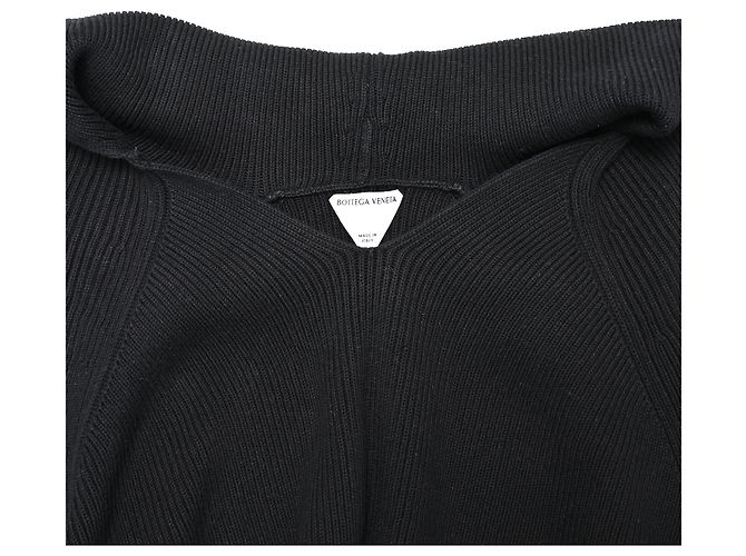 Bottega Veneta Pullover mit Polokragen aus schwarzer Baumwolle - Ansicht 4