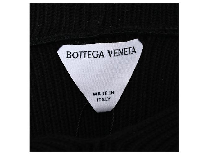 Bottega Veneta Pullover mit Polokragen aus schwarzer Baumwolle - Ansicht 5